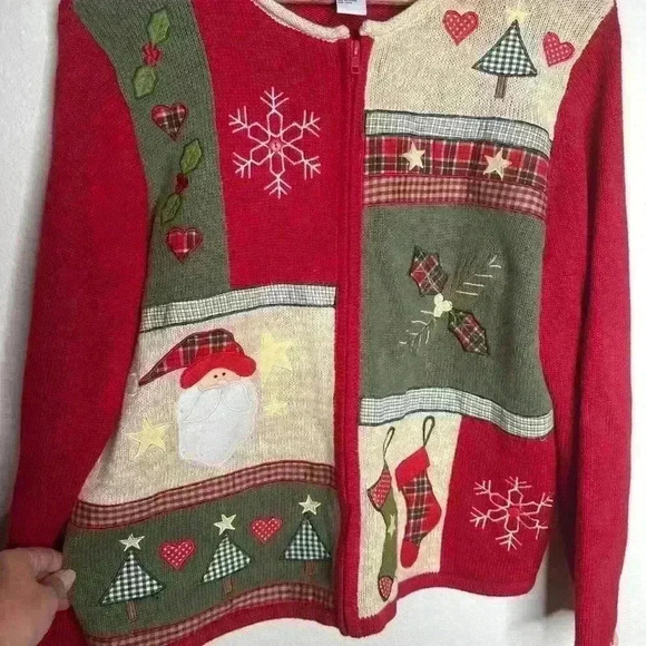 VNTG Heirloom Collectibles Christmas Collection Sweater Sz L - Picture 3 of 8
